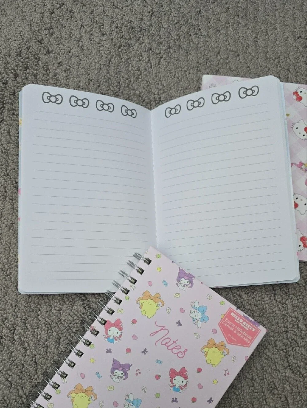 Hello Kitty Pink Patterned Notebooks Set